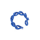 Hand-painted Geometric Irregular Dripping Oil Open Rings Women Korean Jewelry