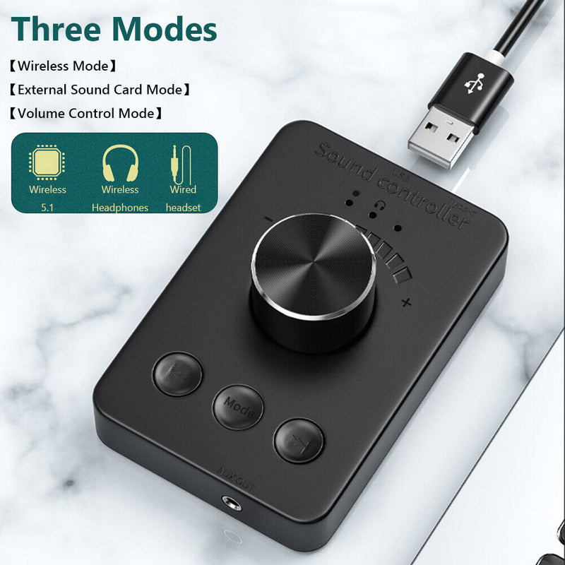Bluetooth Compatible 5.1 USB External PC Computer Volume Controller with Cable