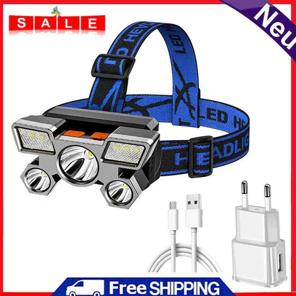 350LM COB LED Headlamp Waterproof USB Rechargeable Portable Headlight Torch