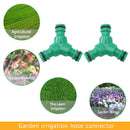 2pcs Y Type Tape Connector Quick Adapter Garden Hose Irrigation (Green)