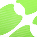 4pcs Carbon Fiber Car Exterior Door Handle Cup Protector Stickers (Green) Newly