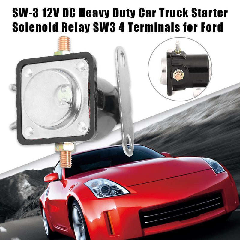 SW-3 SW-3 4 Terminals Heavy Duty Car Truck Starter Solenoid Relay 12V for Ford