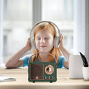 Retro Bluetooth-compatible Speaker Classical Subwoofer Music Player (Green)