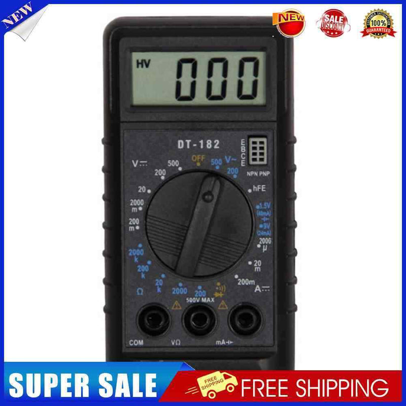 Mini DMM Digital Multi Meter OHM Test Voltmeter Ammeter with Buzzer (Blue)