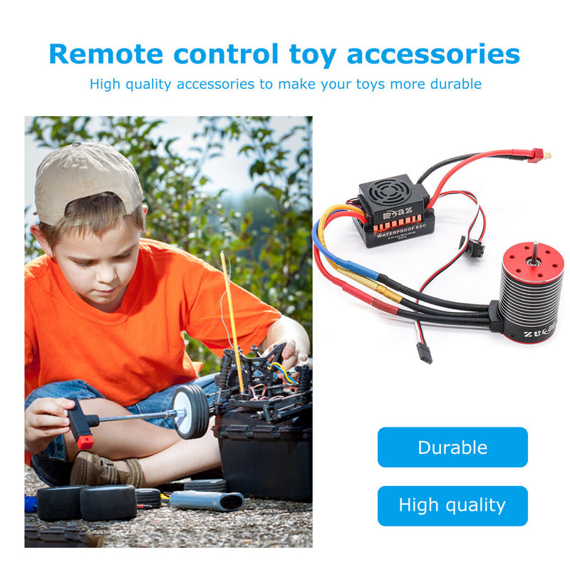 #A 3600/4500/5200KV 3650 Brushless Motor with 60A ESC for 1/8 1/10 Scx10 Hpi RC