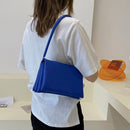 Fashion Multi Layer PU Solid Color Underarm Bag Women Casual Tote Shoulder Bags