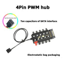 1 to 10 4 Pin PWM Cooler Fan HUB Splitter Extension Speed Controller (SATA)