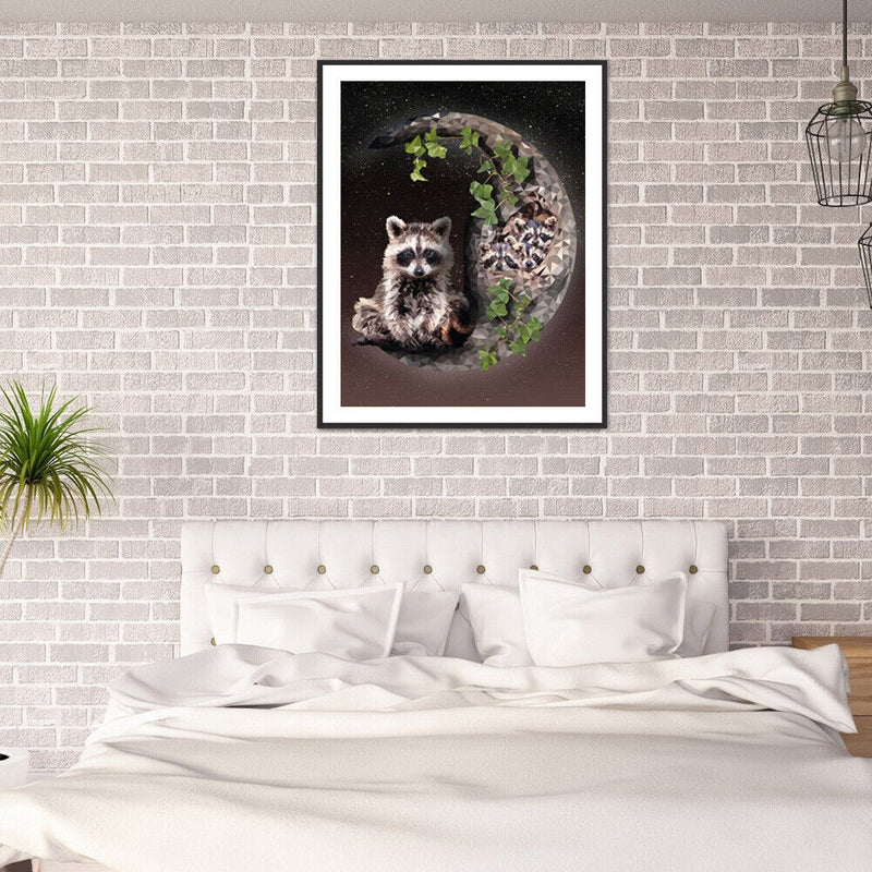 5D Diamond Painting Moon Squirrel Full Round Drill DIY Crafts Mosaic Picture