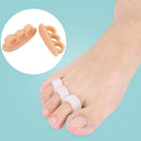 2pcs Elastic Hammer Toe Separator Pads Hallux Valgus Straightener (White)