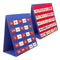 Desk Hanging Tabletop Pocket Chart Cards Holder Teaching Pocket Double-Sided