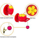 Handheld Hummingbird Feeder Mini Garden Bird Seed Food Container (Red)