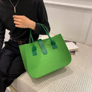 Women Fashion Felt PU Leather Shoulder Bag Lady All-match Phone Small Tote Bag