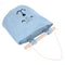 One Layer Pocket Canvas Storage Bag Back Door Wall Hanging Bag(Blue)