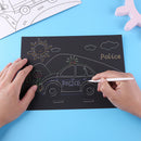 10pcs Puzzle Drawing Toys DIY Car Series Scraping Painting Craft for Kids A