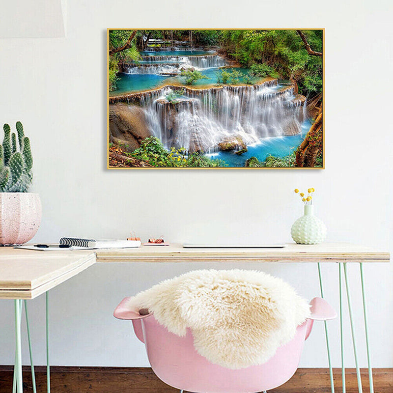 5D Full Square Diamond Painting DIY Waterfall Cross Stitch Christmas Needlework