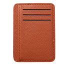 Retro Women Litchee Pattern Pure Color Card Case Mini Purse (Light Brown)