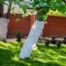 Crystal Ball Iron Ring Hanging Pendant Home Garden Decor (5)