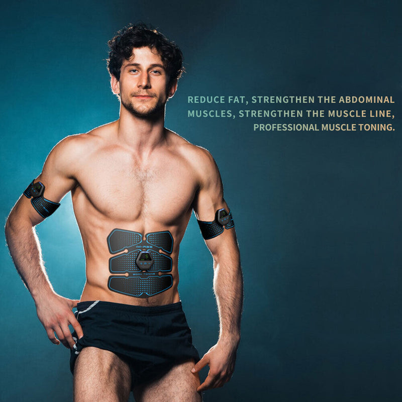 Rechargeable Abdominal Muscle Stimulator Trainer Stickers EMS Fitness Equipment
