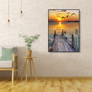Painting By Numbers DIY Kit Seagull Bridge Canvas Oil Art Picture for Home Decor