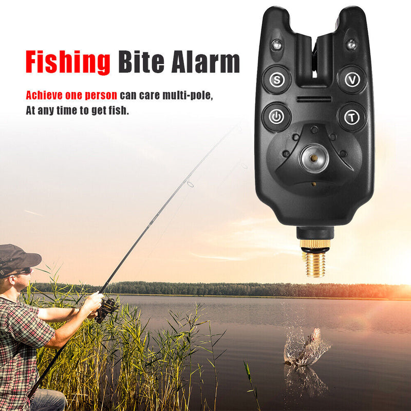 Carp Fishing Bite Alarm Sensitivity Control LED Night Indicator Electronic Alarm