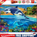 5D DIY Diamond Painting Dolphin Cross Stitch Embroidery Rhinestones Mosaic