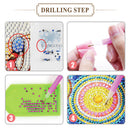 2x Flower Diamond Painting Bookmark DIY Special Shaped Drill Tassel (SQ30)