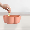 Hanging Storage Basket Organizer Trash Can Shelf Home Kitchen Tool (Pink) Newly