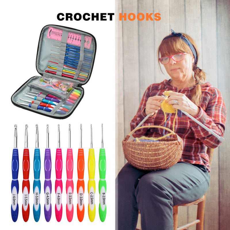 Multi Styles Crochet Set Gauge Needles Knitting DIY Lace Crochet Accessories