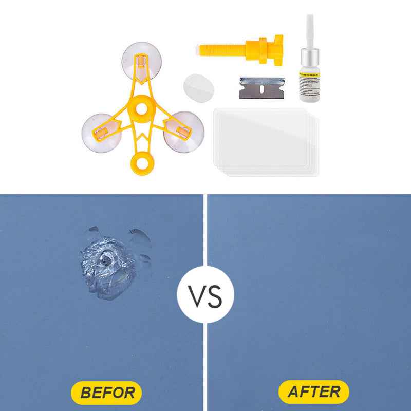 Car Windshield Repair Kit Quick Fix Cracked Glue Glass Windscreen Repair Tools