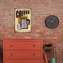Coffee Pot Sheet Metal Drawing Metal Painting Tin Wall Home Poster Bedroom Sign