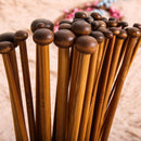 36pcs 18 Size Carbonize Bamboo Single Pointed Crochet Knitting Needles Newly