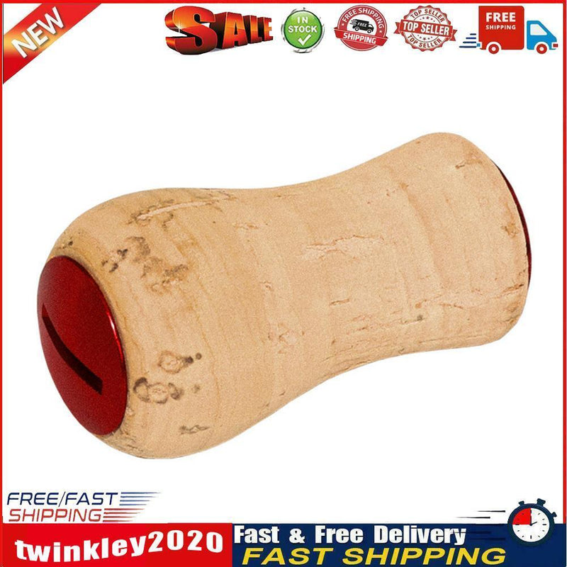 Fishing Reel Handle Knob DIY Cork Grip Replacement for Baitcasting (Red) Newly