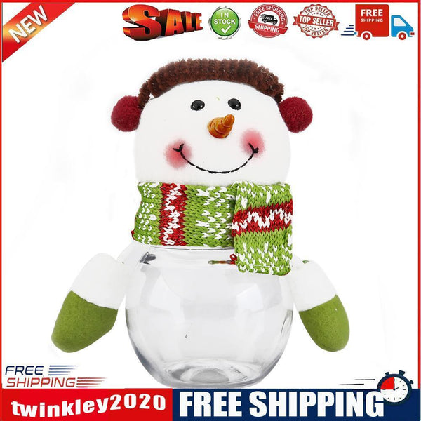 Santa Claus Elk Snowman Candy Jars Container Round Pentagram Gift Box(5)