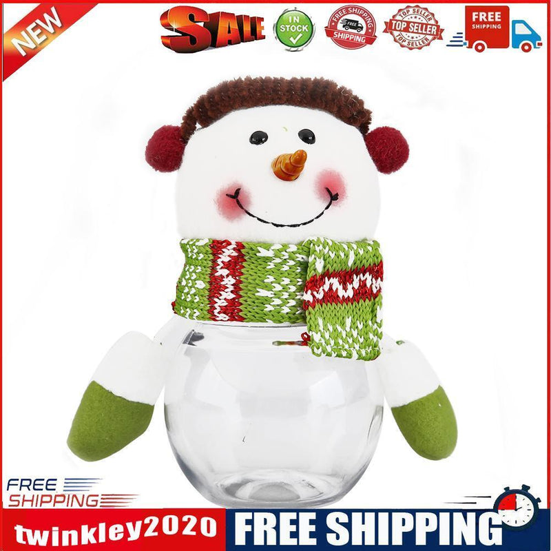 Santa Claus Elk Snowman Candy Jars Container Round Pentagram Gift Box(5)