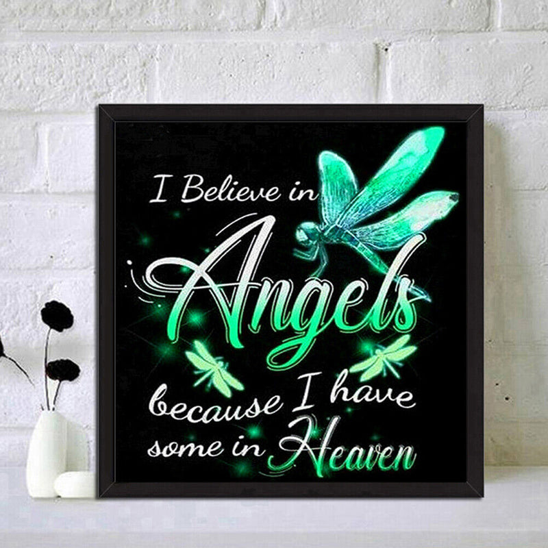 Letter Angel Full Drill Diamond Painting Kit DIY Rhinestone Mosaic Picture Newly