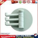 Bathroom Wall Hanging Rotatable 3 Hooks Adhesive Bracket Holder (Green) Newly