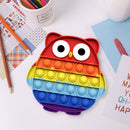 Autism Push Bubble Sensory Toys Desktop Puzzle Anti Stress Toys (Rainbow) Newly