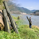 Foldable Fishing Rod Bag with Adjustable Strap Pole Carrier (Green 1.5m) Newly