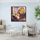 5D DIY Diamond Painting Full Round Drill Cat Rhinestone Modern Wall Home Deco