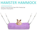 Plush Tunnel Hammock for Hamster Ferret Small Animal Warm Glider Pendant Be