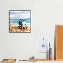 20X20cm Back View of Old Couple Frameless Oil Paint By Numbers DIY Painting K