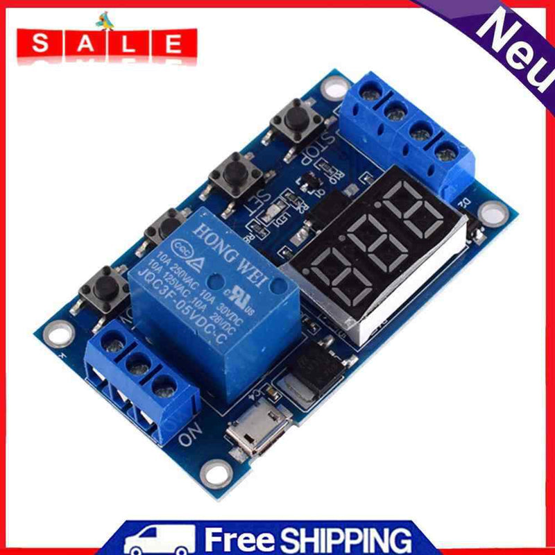 1 Way Relay Module Micro USB 5.0V Power Off Trigger Delay Timing Circuit Switch
