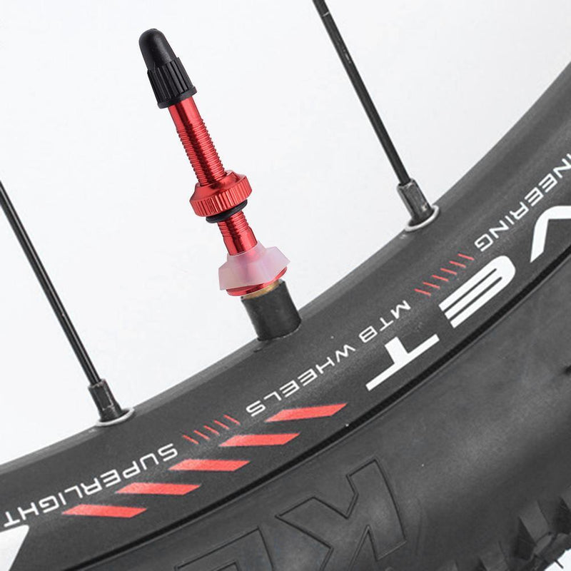 1pc MTB Road Bike Presta F/V Tubeless Tire Valve for Carbon Rim (Red)