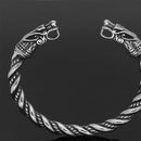 Neutral Retro Twisted Woven Street All-Match Handmade Opening Bangle Bracelet