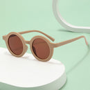 Summer Kids Girl Boy Sunglasses Children Round Sun Glasses UV400 (Brown) Newly