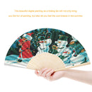 Snowman Kids Fan Oil Paint By Numbers Craft Frameless Handheld Home Decoration
