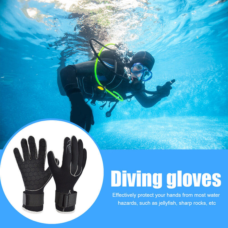 3mm Diving Gloves Men Women Anti-skid Underwater Swim Snorkeling Gloves (S)