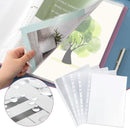 Convenient Clear A4 Binder Pockets Clear Zipper Folders For Notebook Binder