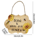Welcome Door Sign, Sunflowers Bee Plaque (Home is Where Your Honey is) Newly