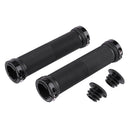 CANSUCC Rubber MTB Bike Handlebar Locking Cover w/ Plug Grip Covers (Black)